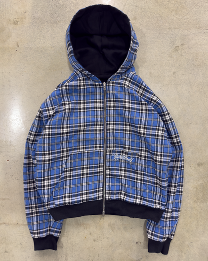 REVERSIBLE PLAID ZIP UP